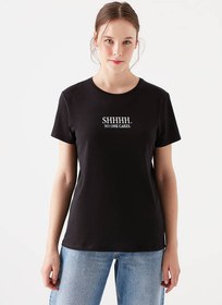 تصویر تی شرت نوشته دار زنانه ماوی 