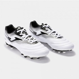 تصویر کفش فوتبال مردانه شماره 10 مدل 2202 سفید با زیره سخت برند joma Numero-10 2202 White Firm Ground White Men's Cleats N10W2202FG