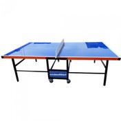 تصویر میز پینگ پنگ شیشه ای پارکی مدل TP112 چرخدار 