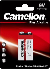 تصویر باتری 9ولت (کتابی) پلاس آلکالاین Camelion مدل 6LF22-BP1 