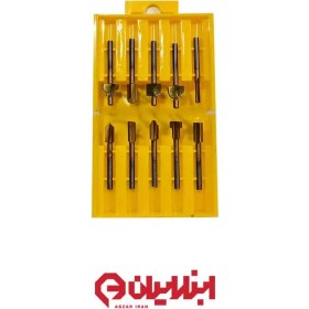 تصویر مجموعه 10 عددی تیغ اور فرز مینیاتوری 