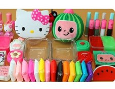 تصویر خرید و دانلود نسخه کامل ویدیوی آموزش ساخت اسلایم ؛ اسلایم بازی جدید ؛ مخلوط کردن اسلایم هلوکیتی و کوکوملون 