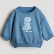 تصویر خرید اینترنتی پلیور نوزادی پسرانه آبی برند H&M 1314918 Motif Detaylı Sweatshirt