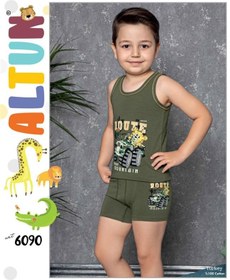 تصویر رکابی و شورت ست بچگانه پسرانه آلتون کد 6090 Altun Tank Top, Short, Set For Children's, Code 6090