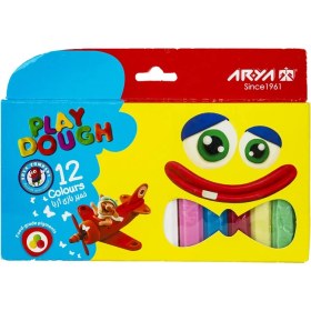 تصویر خمیربازی 12 رنگ آریا بسته مقوایی Arya Play Dough 12 Colours - 1058