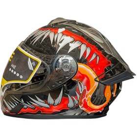 تصویر کلاه کاسکت فک ثابت QIKE مدل venom 