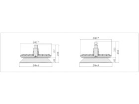 تصویر چراغ صنعتی LED گلنور مدل مریخ2 (دارای براکت نصب دیواری) 