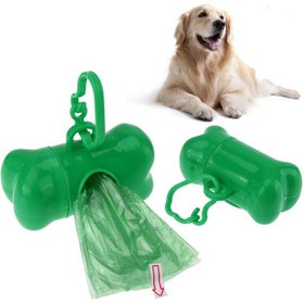 تصویر ظرف کیسه جمع کردن مدفوع سگ همراه با یک رول کیسه ا Pet Washte Bags Pet Washte Bags