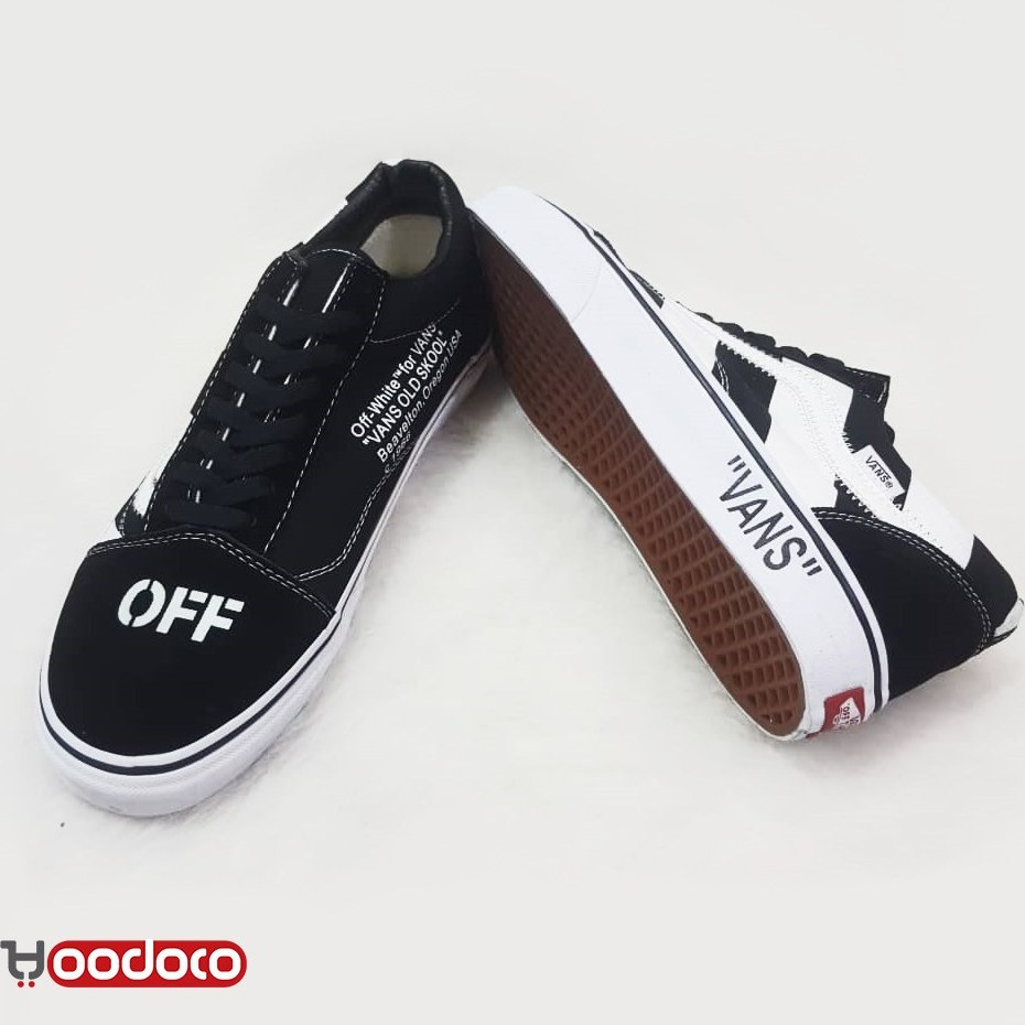 Off white x vans old skool custom on sale black