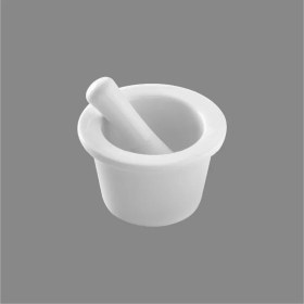 تصویر هاون زعفران چینی زرین پاستل طوسی Zarin Iran Gray-Pastel 2 Piece Porcelain Mortar-And-Pestle