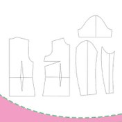تصویر الگوی خیاطی بالاتنه و آستین زنانه سایز ۳۶ تا ۵۴ 