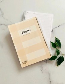 تصویر دفتر 100برگ تک سیم simple 