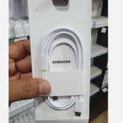تصویر کابل شارژر دو سر تایپ سی اصلی سامسونگ سرکارتنی به همراه کارتن اصلی گوشی تربوشارژر صددرصداورجینال 