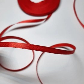 تصویر روبان ساتن نیم سانت رنگ قرمز 