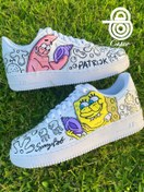 تصویر کفش AF1 طرح باب اسفنجی و پاتریک 