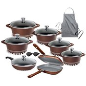 تصویر سرویس قابلمه ۱۷ پارچه ام جی اس مدل ایتالیا C چدن 