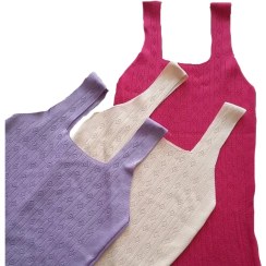 تصویر تاپ بافت زنانه طرح لوزی کد ۱۱۴ 