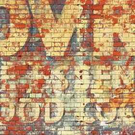 تصویر عکس با کیفیت نقاشی گرافیتی بر روی دیوار آجری 