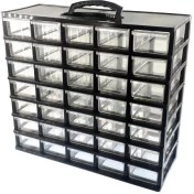 تصویر جعبه قطعات 35 کشو ( 5*7 ) کریستالی Box of electronic components 35 drawers ghanad