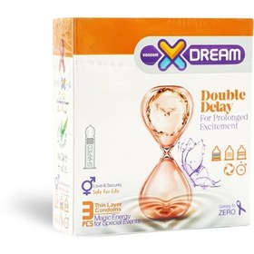 تصویر کاندوم 3عددی تاخیری مضاعف خاردار Double Delay ایکس دریم X Dream Double Delay Condom 3pcs