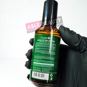 تصویر روغن مو آرگان و پروتئین جلبک دریایی GUECK 