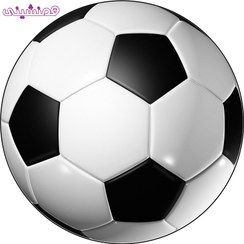 تصویر بنر زیبای دایره ای مدل جشن و تولد تم فوتبالی طرح توپ فوتبال 