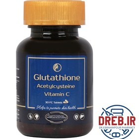 قرص glutathione خرید و قیمت گلوتاتیون و استیل سیستئین (روشن کننده پوست) - Arya Daru And Acetylcysteine And Vitamin C ۳۰ FC Tabs 16030 Strength:10mg GHK-Cu + SNAP-8 Peptide