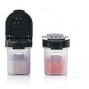 تصویر نمکدان و فلفل‌پاش خاکستری نمکدون ادویه سیاه 2 اورجینال Tupperware 