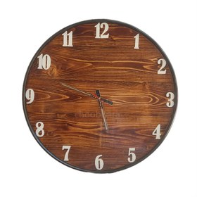 تصویر قیمت و خرید ساعت دیواری چوبی سایز 60 مدل T0172 - چوبی سرا 