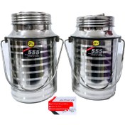 تصویر ظرف نگهداری روغن ۳.۵ لیتری استیل خالص 