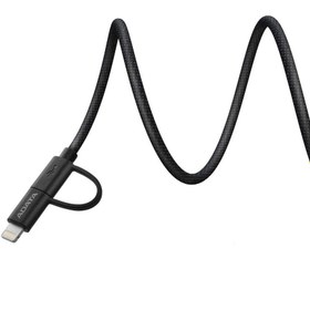 تصویر کابل تبدیل USB به microUSB/لایتنینگ ای دیتا مدل 2-IN-1 طول 2 متر ا Adata 2M Cable USB to MicroUsb/Lightning Adata 2M Cable USB to MicroUsb/Lightning