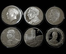 تصویر مجموعه 6 سکه یادبود هیتلر با آبکاری نقره 