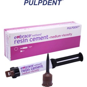 تصویر سمان دوال کیور رزینی امبریس پالپ دنت embrace PulpDent Embrace WetBond Resin Cement