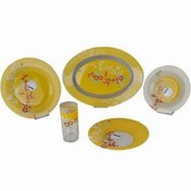 تصویر سرویس غذاخوری آرکوپال ۱۹ پارچه لومینارک فرانسه طرح جاپانیز نارنجی 