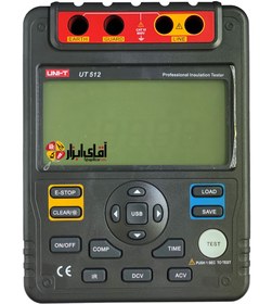 تصویر میگر دیجیتال یونیتی UT512 INSULATION RESISTANCE TESTER UT512 2.5kV UNI-T