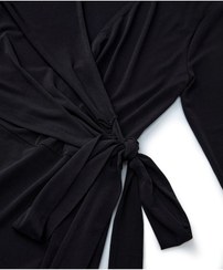 تصویر خرید اینترنتی پیراهن رسمی زنانه سیاه برند ipekyol IW6230002178001 ا Gömlek yaka kruvaze elbise Gömlek yaka kruvaze elbise