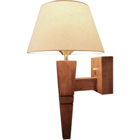 تصویر چراغ دیوارکوب چوبی مسینا Q1 wall lamp Q1