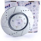 تصویر دیسک ترمز سوراخدار جلو پژو 206 تیپ 5 KHF (جفت) 