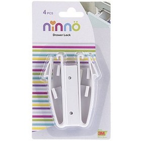 تصویر قفل کشو برند نینو ( 4 عددی ) - NINNO DRAWER LOCK 