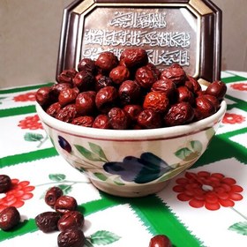 تصویر عناب نیمه خشک درجه یک بیرجند محصول پارسال (یک کیلویی) با ارسال رایگان بهمراه هدیه 