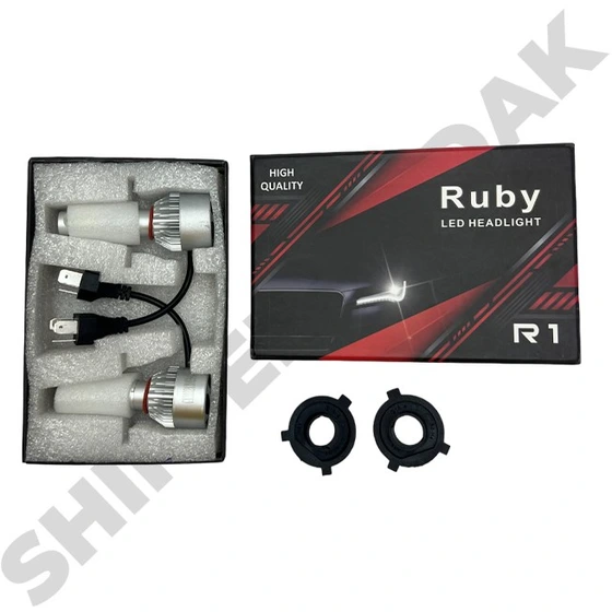Ruby Led Innovations خرید و قیمت هد لایت سه طرفه موتور سیکلت برند روبی | ترب