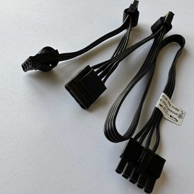 تصویر کابل برق به 4 مولکس Molex اورجینال پاور ماژولار 