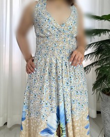 تصویر پیراهن عروسکی - کرم حریر / 38 