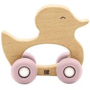 تصویر دندانگیر چوبی کیکابو طرح اردک صورتی 