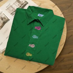 تصویر شومیز الیاف طبیعی طرح ماهی 