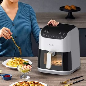 تصویر سرخ کن هوشمند شیائومی مدل Deerma Air Fryer 5.5L KZ130W ‏ Deerma Air Fryer 5.5L KZ130W ‏