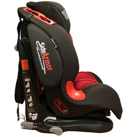 تصویر صندلی ماشین کودک ایزوفیکس دار Lorelli رنگ قرمز - مشکی 