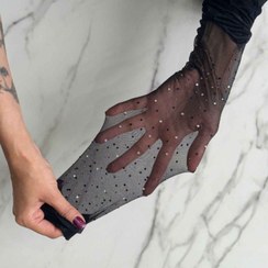 تصویر جوراب شلواری سلندی زنبوری نگین دار 