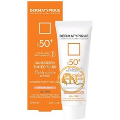 تصویر کرم ضدآفتاب رنگی بژ طبیعی درماتیپیک SPF50 مناسب پوست خشک حجم 50 میل 