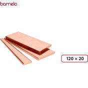 تصویر تسمه مسی تمام مس 120x20؛ شاخه 4 متری 